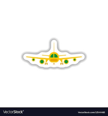 Stylish icon in paper sticker style travel vector image
