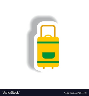 Stylish icon in paper sticker style travel vector image