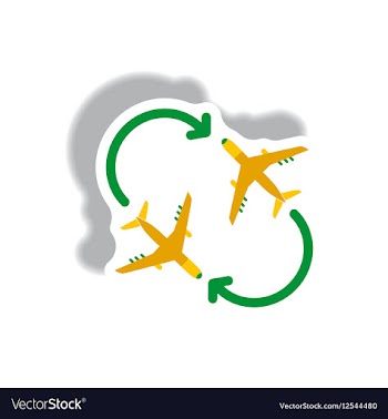 Stylish icon in paper sticker style travel vector image