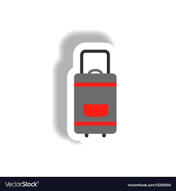 Stylish icon in paper sticker style travel vector image