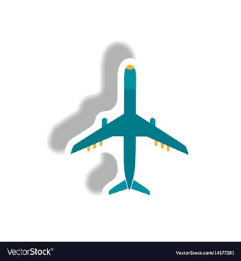 Stylish icon in paper sticker style travel vector image