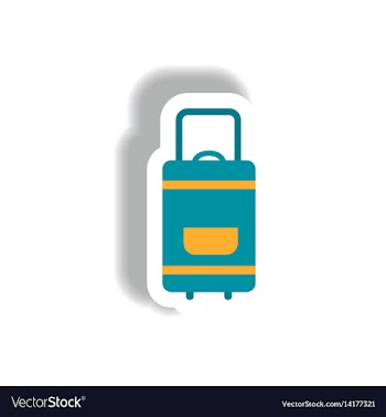 Stylish icon in paper sticker style travel vector image