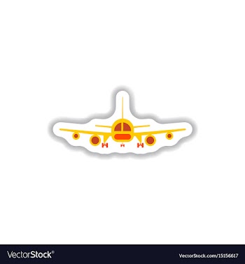 Stylish icon in paper sticker style travel vector image