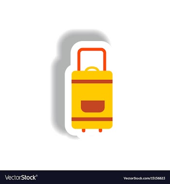 Stylish icon in paper sticker style travel vector image