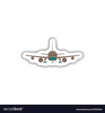 Stylish icon in paper sticker style travel vector image