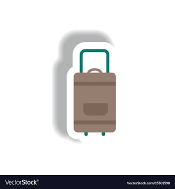 Stylish icon in paper sticker style travel vector image