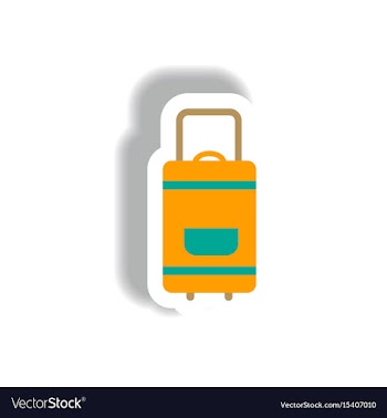 Stylish icon in paper sticker style travel vector image
