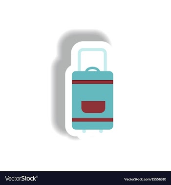 Stylish icon in paper sticker style travel vector image
