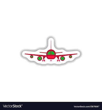 Stylish icon in paper sticker style travel vector image