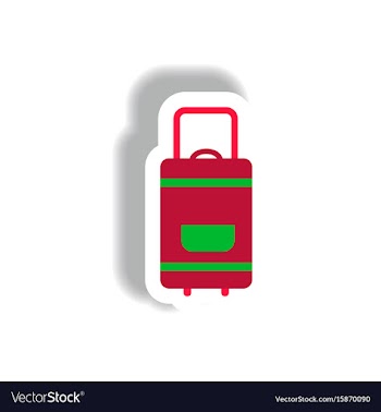 Stylish icon in paper sticker style travel vector image