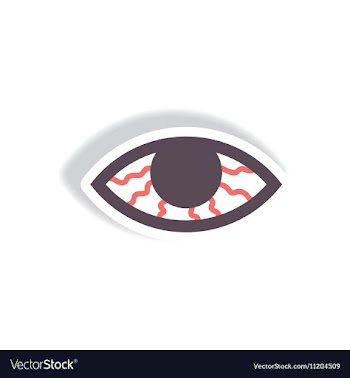 Stylish icon in paper sticker style vision vector image