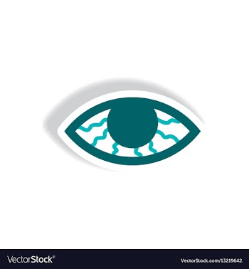 Stylish icon in paper sticker style vision vector image