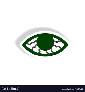 Stylish icon in paper sticker style vision vector image