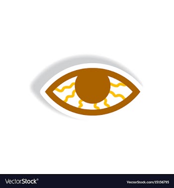 Stylish icon in paper sticker style vision vector image