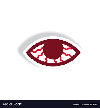 Stylish icon in paper sticker style vision vector image