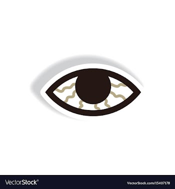 Stylish icon in paper sticker style vision vector image