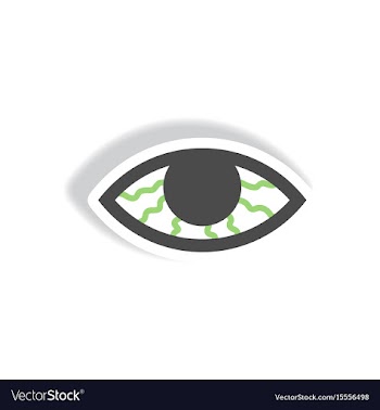 Stylish icon in paper sticker style vision vector image