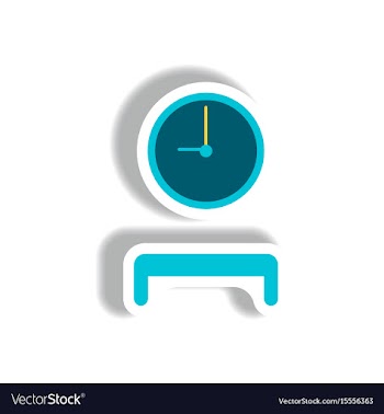 Stylish icon in paper sticker style waiting hall vector image