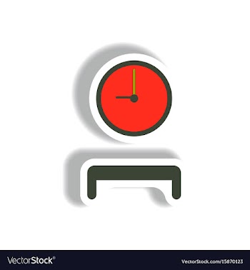 Stylish icon in paper sticker style waiting hall vector image