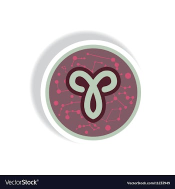 Stylish icon in paper sticker style Zodiac sign vector image