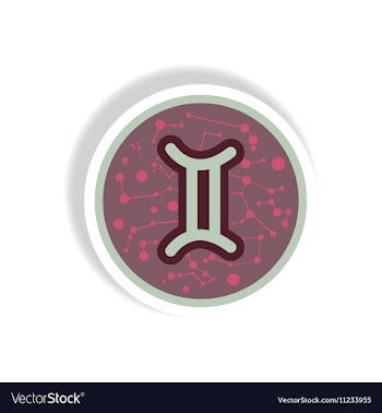 Stylish icon in paper sticker style Zodiac sign vector image