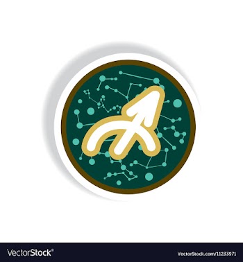 Stylish icon in paper sticker style Zodiac sign vector image