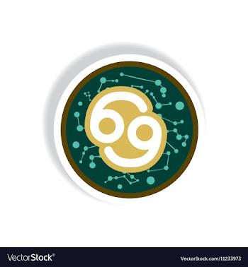 Stylish icon in paper sticker style zodiac sign vector image