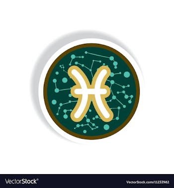 Stylish icon in paper sticker style zodiac sign vector image