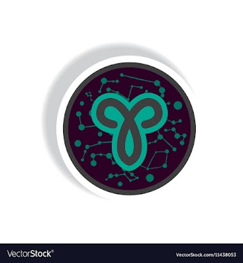 Stylish icon in paper sticker style Zodiac sign vector image