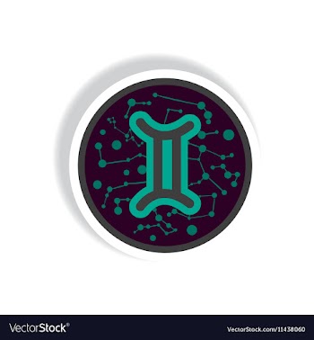 Stylish icon in paper sticker style Zodiac sign vector image