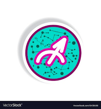 Stylish icon in paper sticker style Zodiac sign vector image