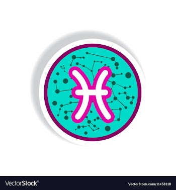 Stylish icon in paper sticker style zodiac sign vector image