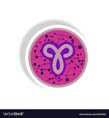 Stylish icon in paper sticker style Zodiac sign vector image