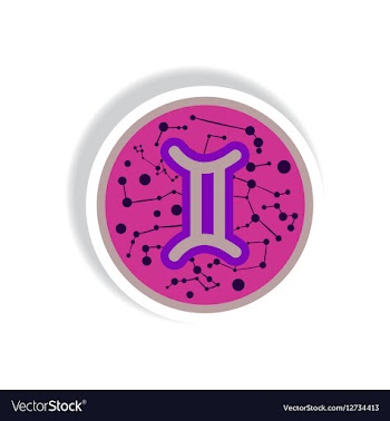 Stylish icon in paper sticker style Zodiac sign vector image