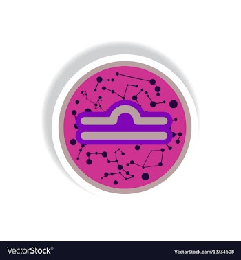 Stylish icon in paper sticker style Zodiac sign vector image
