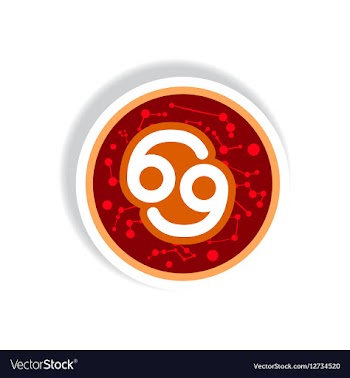 Stylish icon in paper sticker style zodiac sign vector image