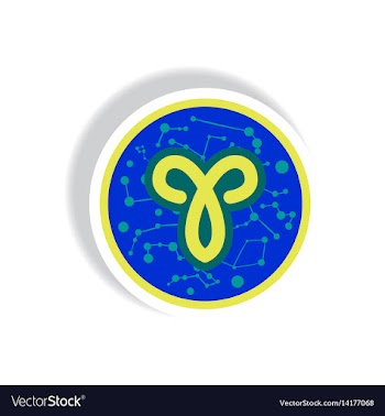 Stylish icon in paper sticker style zodiac sign vector image