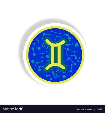 Stylish icon in paper sticker style zodiac sign vector image