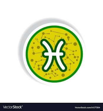 Stylish icon in paper sticker style zodiac sign vector image