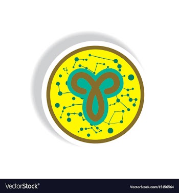 Stylish icon in paper sticker style zodiac sign vector image