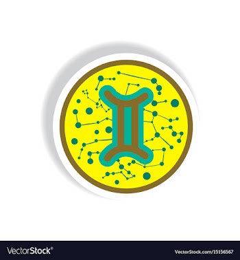 Stylish icon in paper sticker style zodiac sign vector image