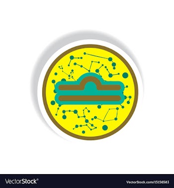 Stylish icon in paper sticker style zodiac sign vector image