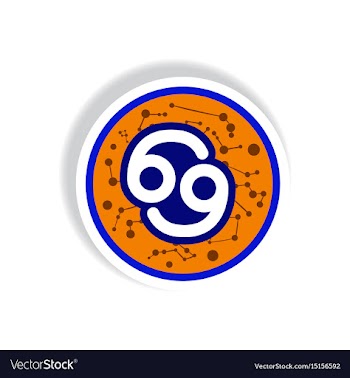 Stylish icon in paper sticker style zodiac sign vector image