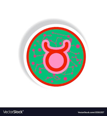 Stylish icon in paper sticker style zodiac sign vector image
