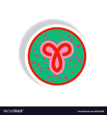 Stylish icon in paper sticker style zodiac sign vector image