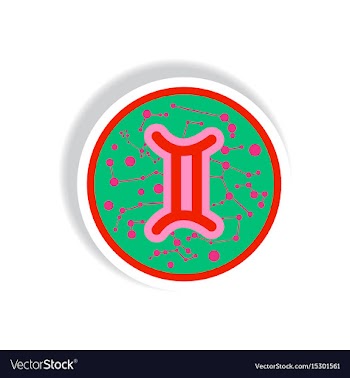 Stylish icon in paper sticker style zodiac sign vector image
