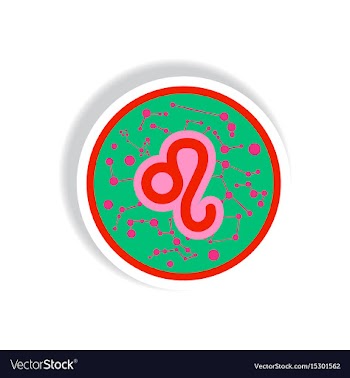 Stylish icon in paper sticker style zodiac sign vector image