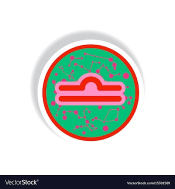 Stylish icon in paper sticker style zodiac sign vector image