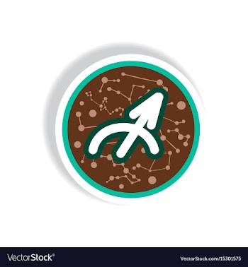 Stylish icon in paper sticker style zodiac sign vector image