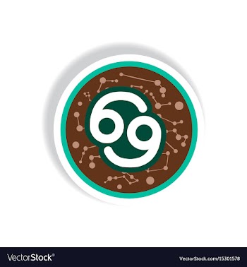 Stylish icon in paper sticker style zodiac sign vector image